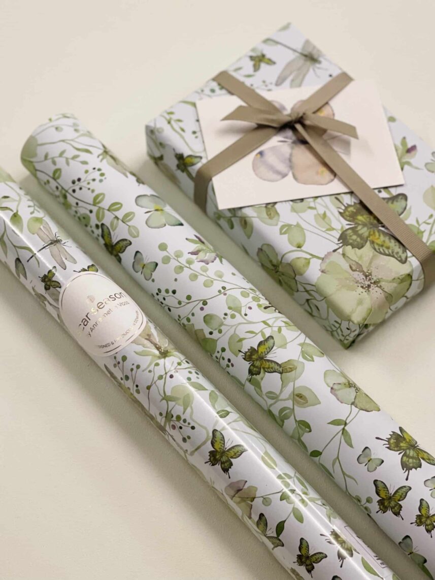 Gávupappír – Green Butterflies 5Mtr.