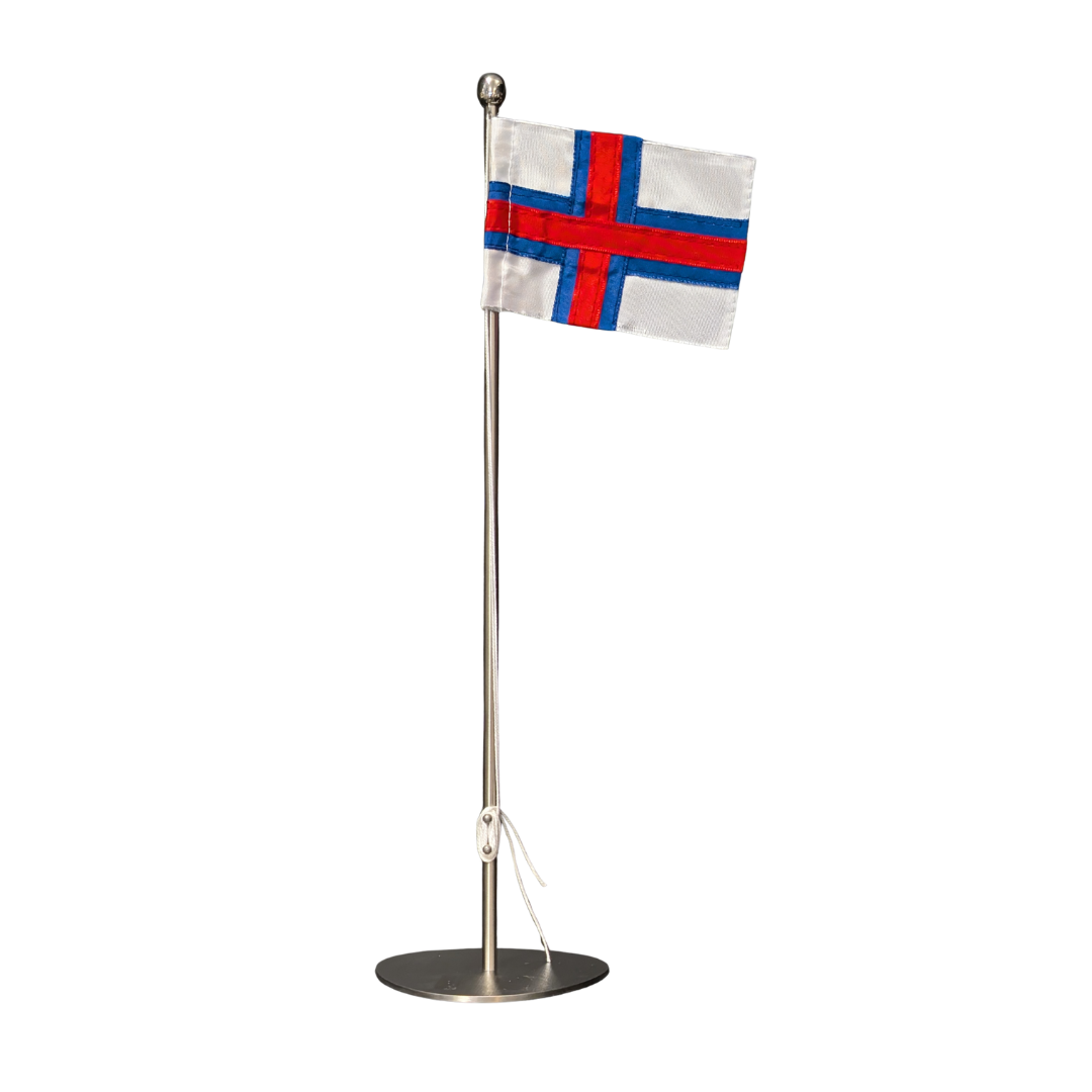 Borð Flaggstong 35Cm Við Donskum Flaggi