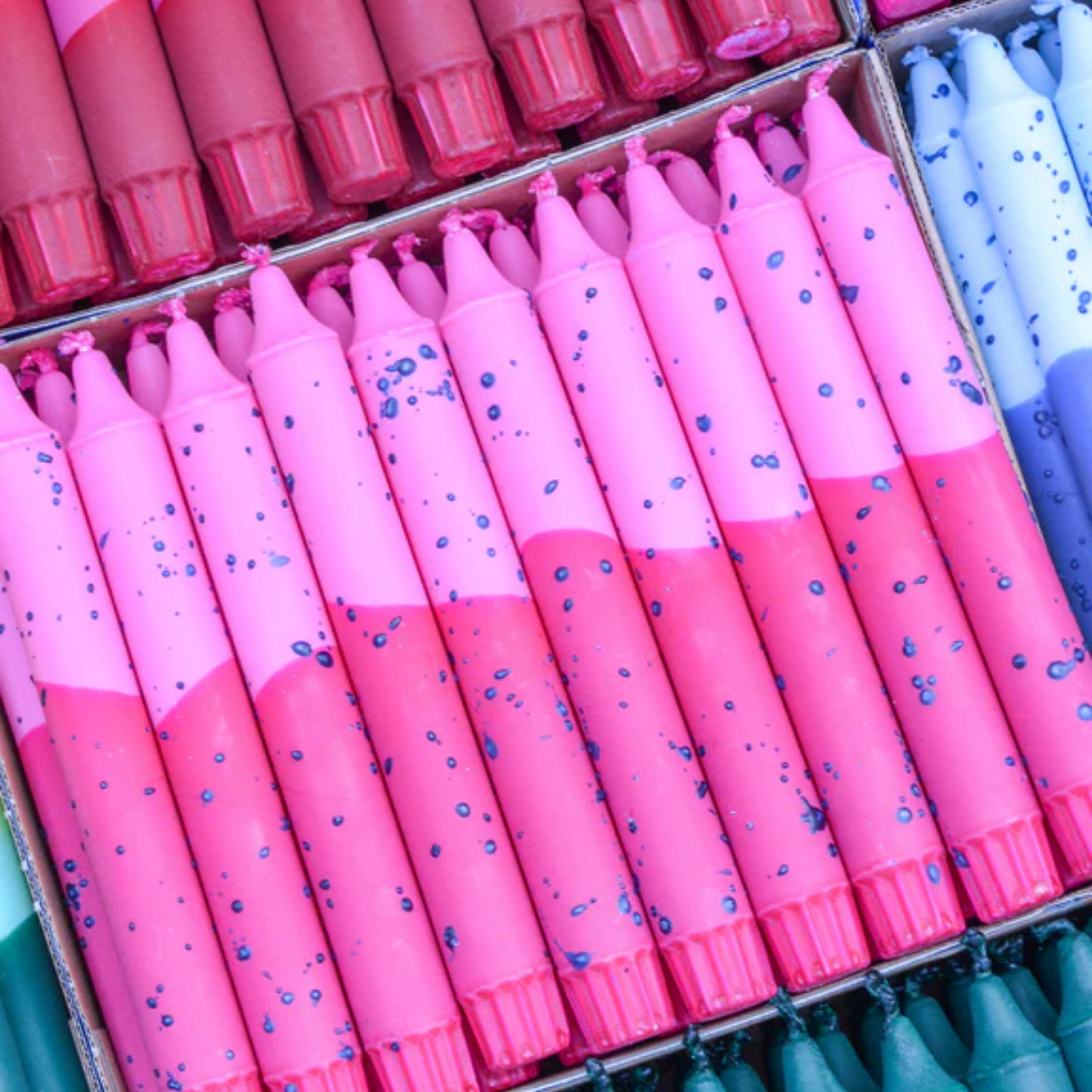 Hondgjørd Stearinljós – Cotton Candy Konfetti