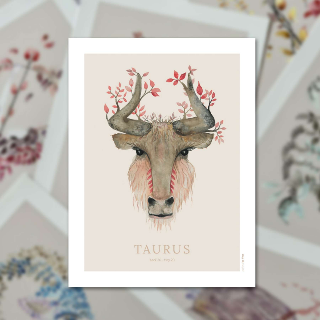 Plakat – Stjørnumerki, Tarvurin (Tyren) 30×40